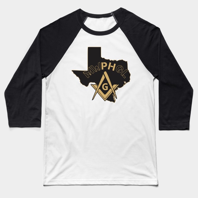 MWPHGLTX - Black & Gold Baseball T-Shirt by Brova1986